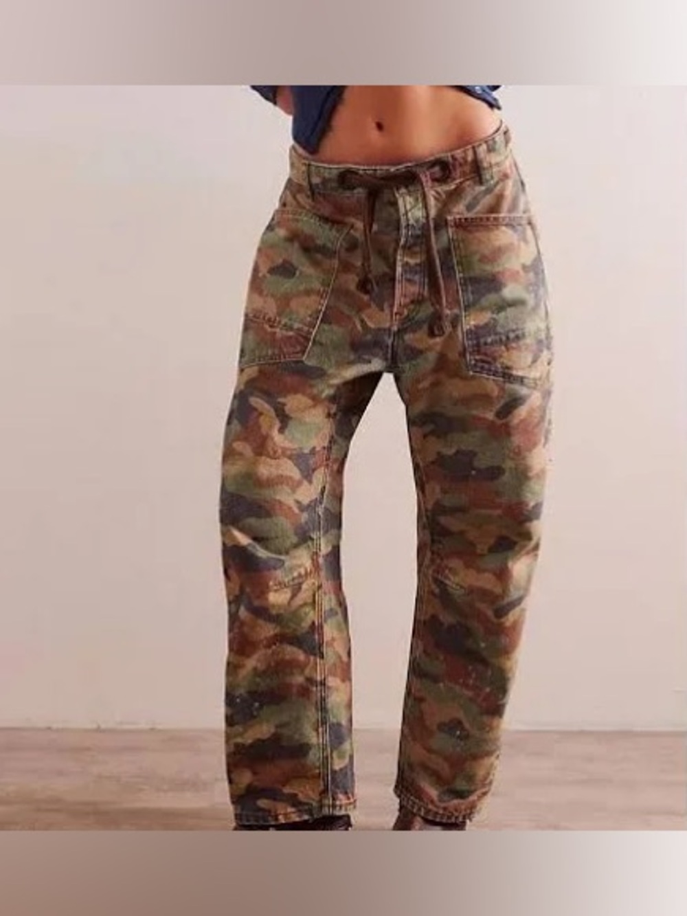 Free People Moxie low-slung barrel pants
